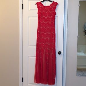Betsy & Adam Red Evening Gown NWOT